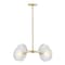 Designers Fountain Sky Fall 4-Light Brushed Gold Contemporary Geometric Chandelier for Dining Rooms D311C-4CH-BG - alternate 3
